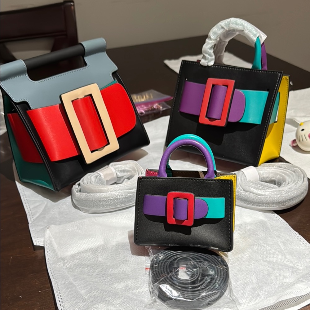 ❤️ “Multicolour Block Mini Bags with Bold Buckle Design” ❤️